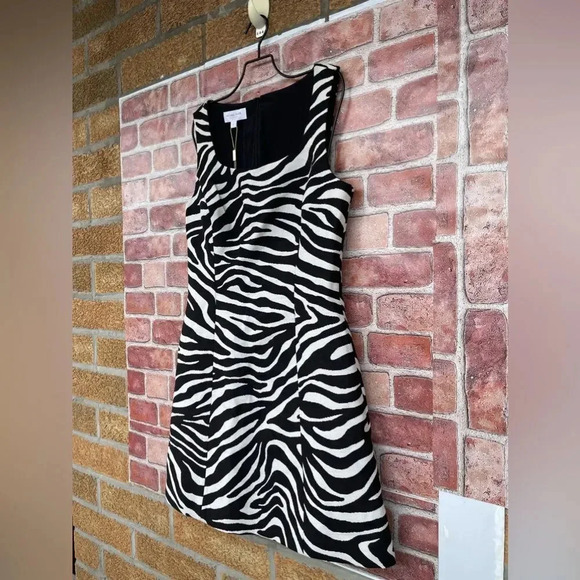 COPY - MICHAEL KORS COLLECTION Zebra Wool Jacquard Dress size 8 - Picture 9 of 17